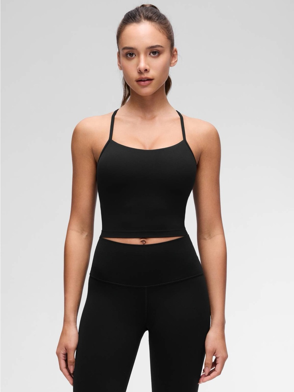 CRZ YOGA Butterluxe Y Back Tank Built In Bra Women’s Size Small Yoga Pilates 🤍✨
